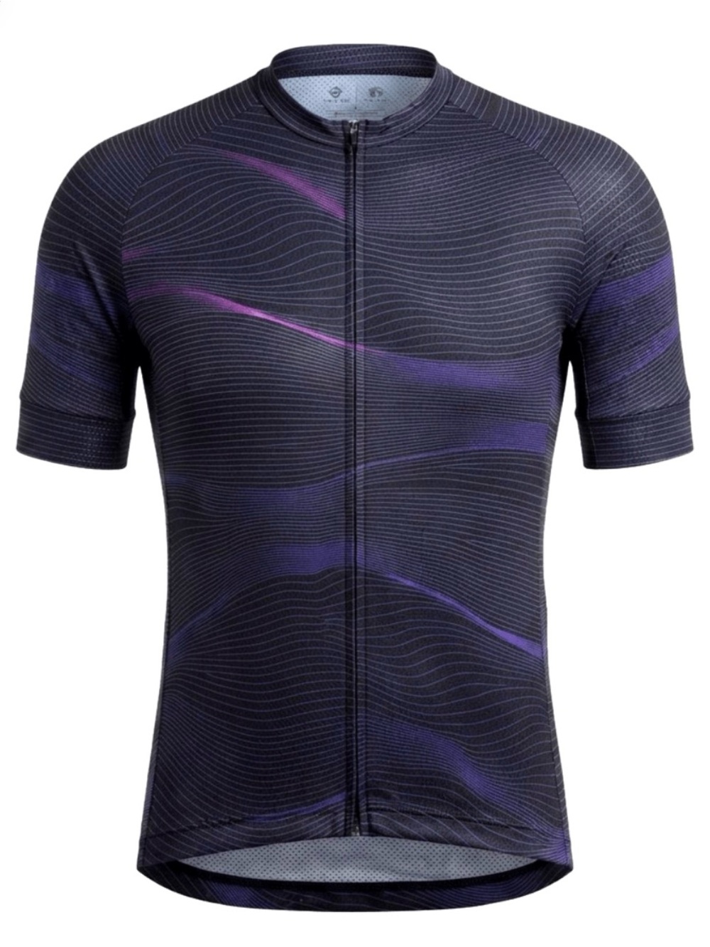 Twin Six short sleeved Cycling Jersey - Purple Wave Graphic Zip XL